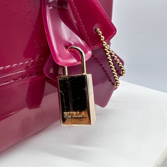 Furla Candy Jelly Satchel Bag – Burgundy, Gold Hardware – New - Picture 6 of 16